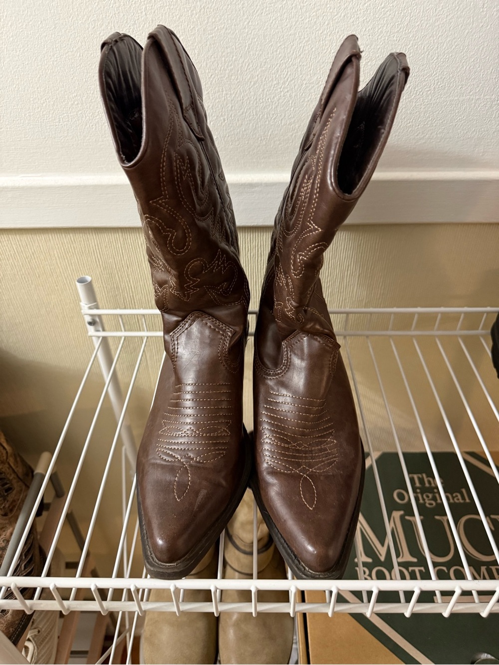 Rampage Women’s Dark Brown Western Cowboy Boots